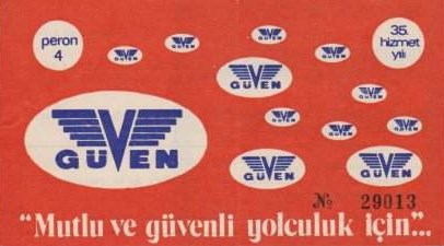 Geriye Kalanlar - Benzerlerinden onlarcasını aldığım bir Güven Turizm bileti. Ne yazık ki bana ait değil.